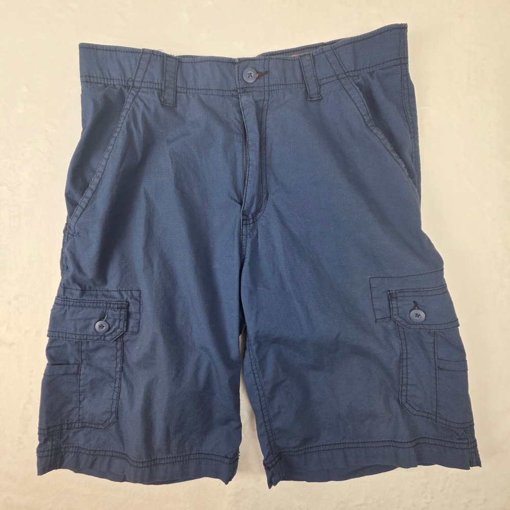 Wear First Mens 32 Blue‎ Ripstop Cargo Shorts Stretch Casual Outdoors 1017-64